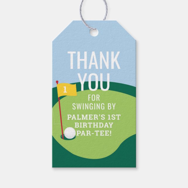Étiquettes-cadeau Trou en une fille Golf Party Favoriser la balise (Devant)