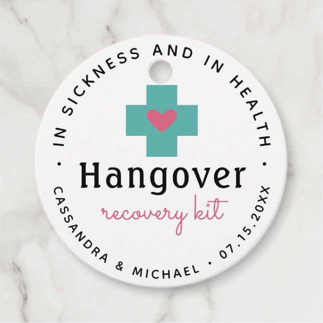 Étiquettes Cadeau Trousse de récupération des premiers secours | Fav (Devant)