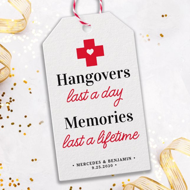 Étiquettes-cadeau Trousse de récupération Hangover Favoriser mariage (Créateur téléchargé)