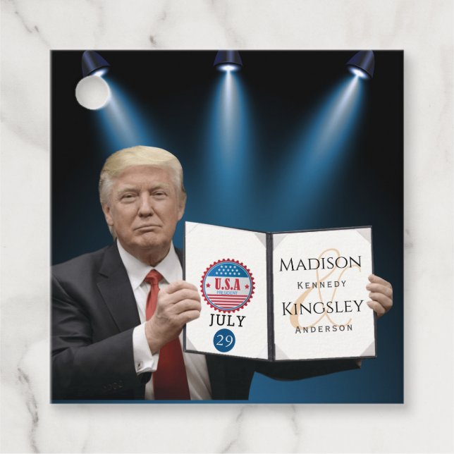 Étiquettes Cadeau Trump le plus grand Mariage Extraordinaire (Devant)