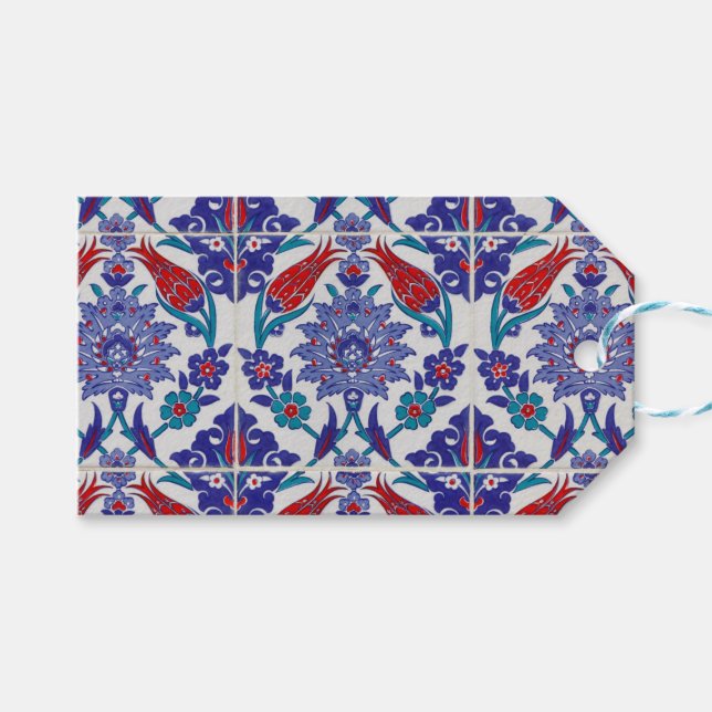 Étiquettes-cadeau Tulipe élégante et fleurs florales Roses Photograp (Devant (Horizontal))