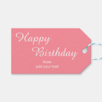 Tulipe rose Anniversaire Tags cadeaux