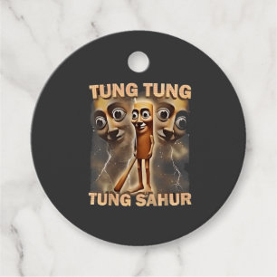 Étiquettes Cadeau Tung tung sahur Brainrot Meme
