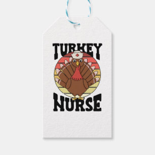Étiquettes-cadeau Turquie Infirmière Thanksgiving Infirmières nation