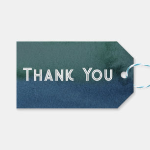 Étiquettes-cadeau Turquoise bleu minimaliste moderne