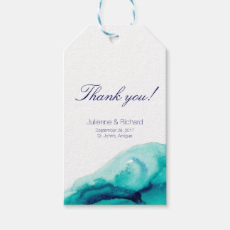Étiquettes-cadeau Turquoise Turquoise Mariage Merci Favoriser les ét