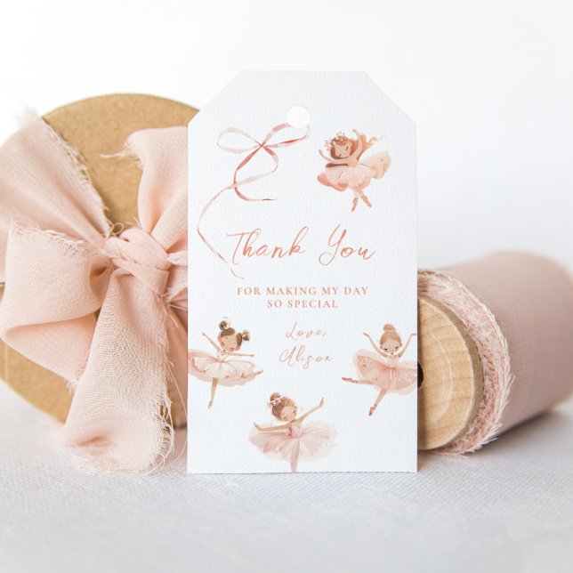 Étiquettes-cadeau Tutu Cute Ballerina Anniversaire (Créateur téléchargé)