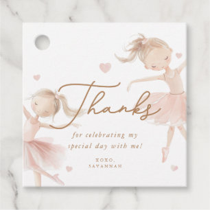 Étiquettes Cadeau Tutu Cute Girls Second Ballerina Anniversaire
