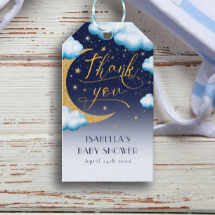 Étiquettes-cadeau Twinkle Little Star Boy Baby shower Merci
