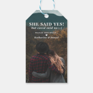 Étiquettes-cadeau Typografy Wedding Postponement Save The Date