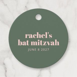 Étiquettes Cadeau Typographie audacieuse Moderne rose vert personnal