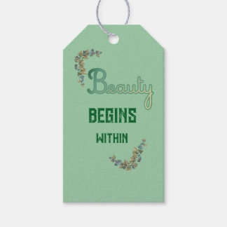 Étiquettes-cadeau Typographie botanique de beauté
