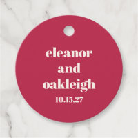 Typographie chic Magenta Rouge ivoire Mariage pers
