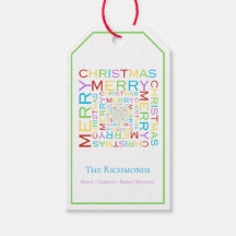 Typographie joyeuse et colorée de Noël