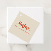 Typographie minimaliste Hang Tag Design