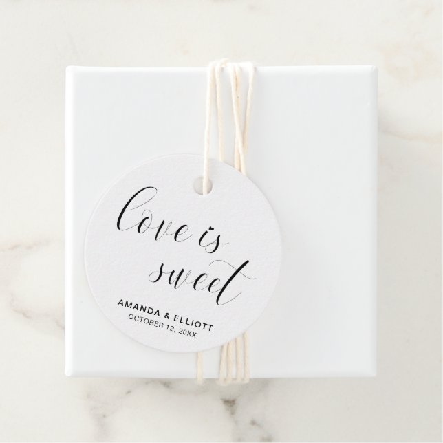 Étiquettes Cadeau Typographie moderne Mariage élégant (En situation)