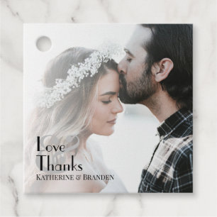 Étiquettes Cadeau Typographie moderne Mariage minime de superpositio