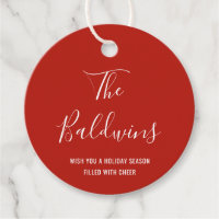 Typographie rouge moderne Nom Holiday
