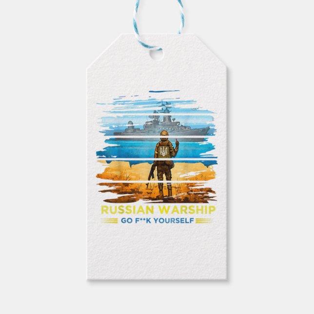 Étiquettes-cadeau Ukraine vintage Postage Timbre Fierté Essentia (Devant)