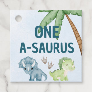 Étiquettes Cadeau Un-A-Saurus Favoriser Balise Premier Anniversaire