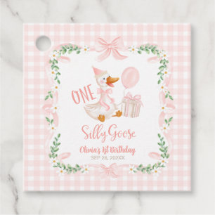 Étiquettes Cadeau Un arc-en-ciel floral avec un noeud rose pour le 1