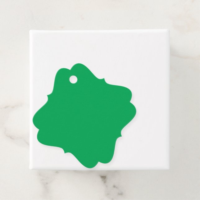 Étiquettes Cadeau un arrière - plan vert avec un (En situation)