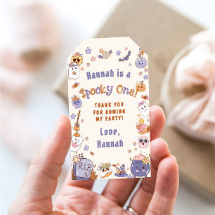 Étiquettes-cadeau Un Babe mignonne Éffrayant Halloween Ghost 1er ann