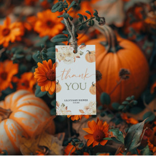 Étiquettes-cadeau Un Baby shower Automne Un Peu Citrouille