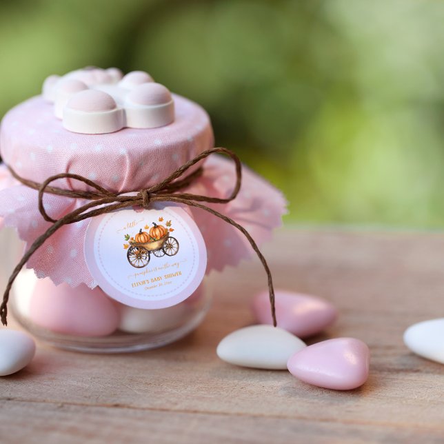 Étiquettes Cadeau Un Baby shower D'Automne Un Peu Citrouille Neutre  (Créateur téléchargé)