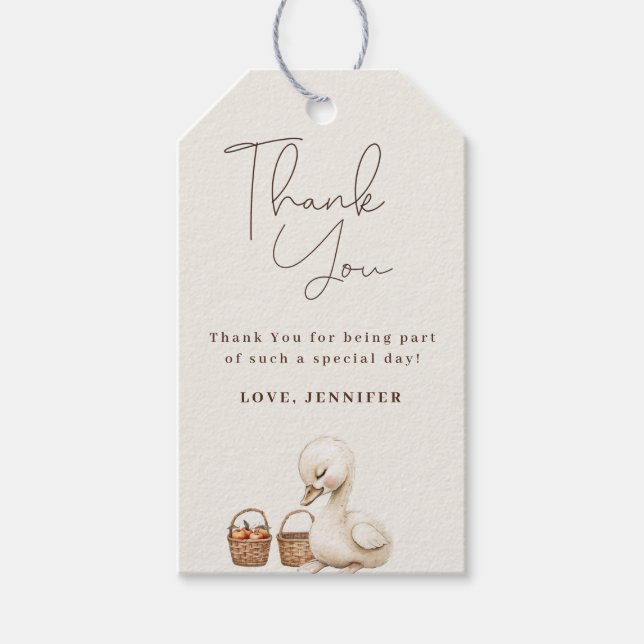 Étiquettes-cadeau Un Baby shower de Boho Neutre et Silencieux (Devant)