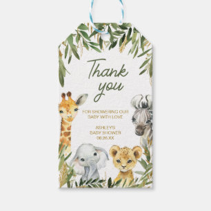 Étiquettes-cadeau Un Baby shower Safari Un Peu Sauvage Favoriser Tag