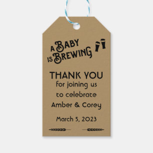Étiquettes-cadeau Un bébé est en train de brasser Bébé et bières Fav