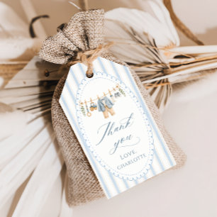 Étiquettes-cadeau Un bébé garçon mignon Vêtements Baby Shower Merci