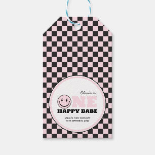 Étiquettes-cadeau Un bon bébé filles rose 1er anniversaire