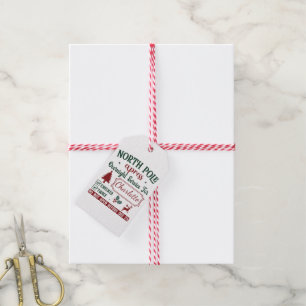Étiquettes-cadeau Un Cadeau De Noël Whimsical Du Pôle Nord