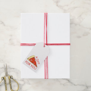 Étiquettes-cadeau Un cadeau pour vous Pepperoni Pizza Pie Slice