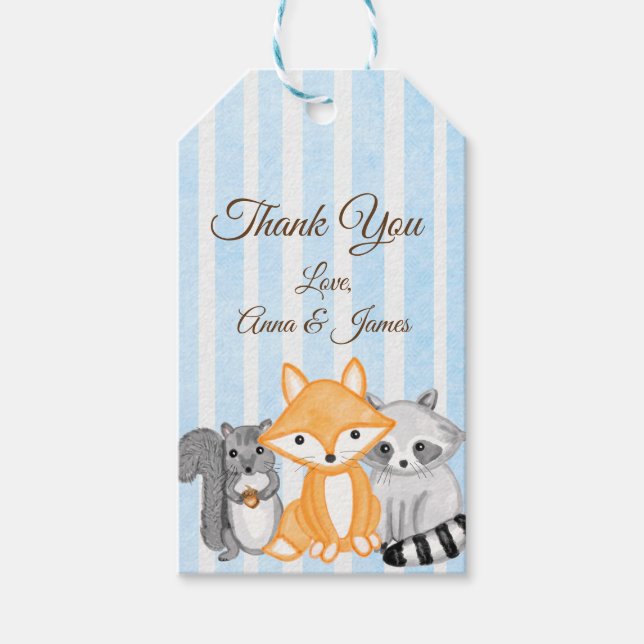 Étiquettes-cadeau Un cadeau pour vous | Thème Woodland (Devant)