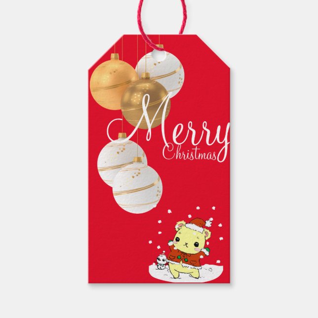 Étiquettes-cadeau Un câlin pour Noël (Devant)