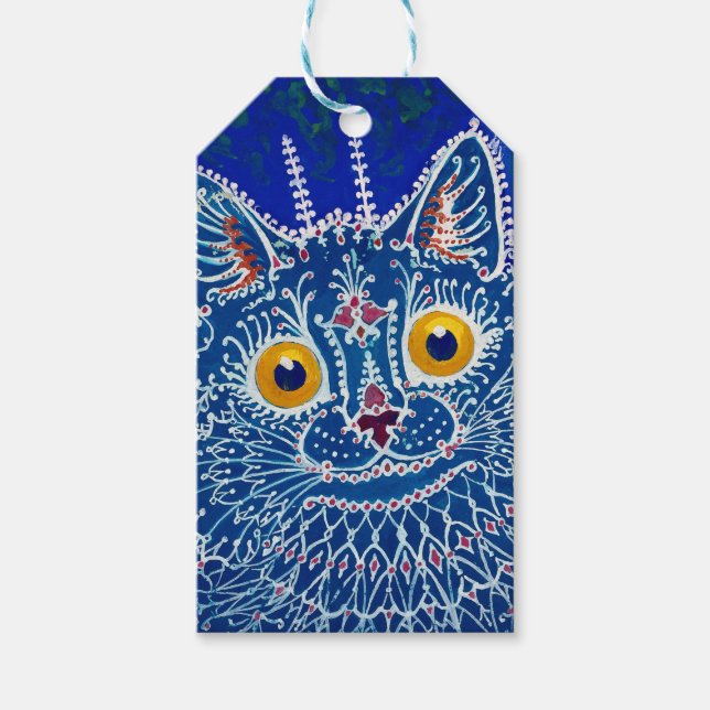 Étiquettes-cadeau Un chat de style gothique par Louis Wain (Devant)