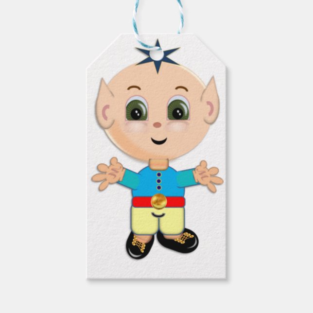 Étiquettes-cadeau Un elfe magique mignon (Devant)