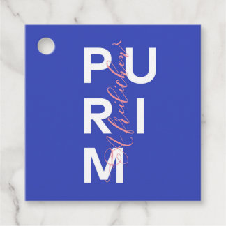 Étiquettes Cadeau Un Freilichen Purim par la main