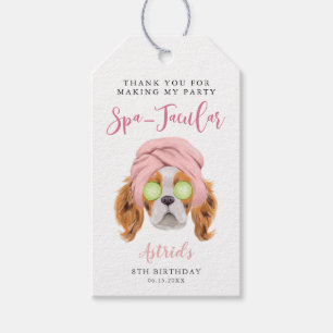 Étiquettes-cadeau Un joli chien Spa Merci d'anniversaire