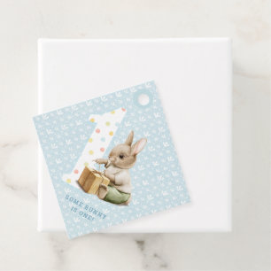 Étiquettes Cadeau Un lapin est un, un lapin mignon premier anniversa