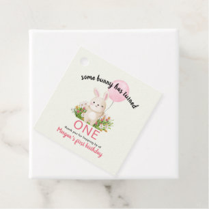 Étiquettes Cadeau Un Lapin Est Une Simple Mignonne Filles 1Er Annive