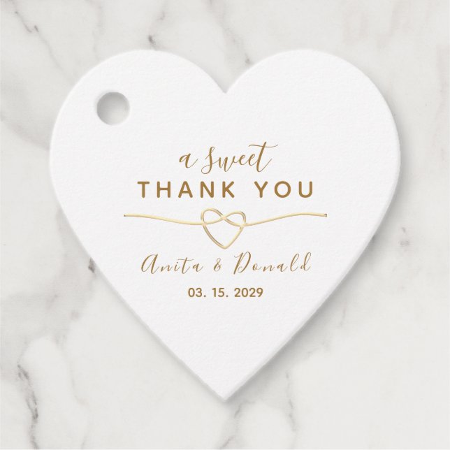 Étiquettes Cadeau Un Mariage de Merci doux (Devant)