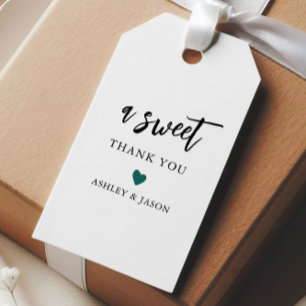 Étiquettes-cadeau Un Mariage de Merci sucré ou une préférence de Fêt