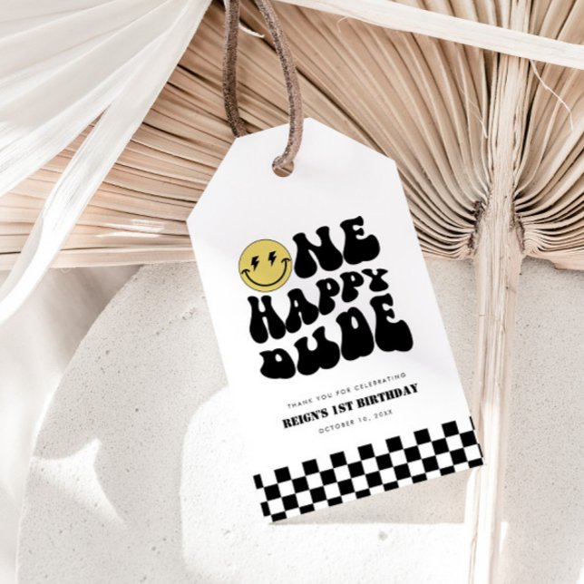 Étiquettes-cadeau Un mec heureux | Garçons Rad Enfants 1er anniversa (Créateur téléchargé)