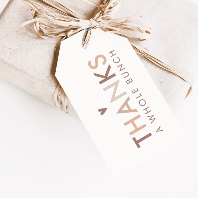 Étiquettes-cadeau Un Merci neutre moderne et neutre pour les femmes (Créateur téléchargé)