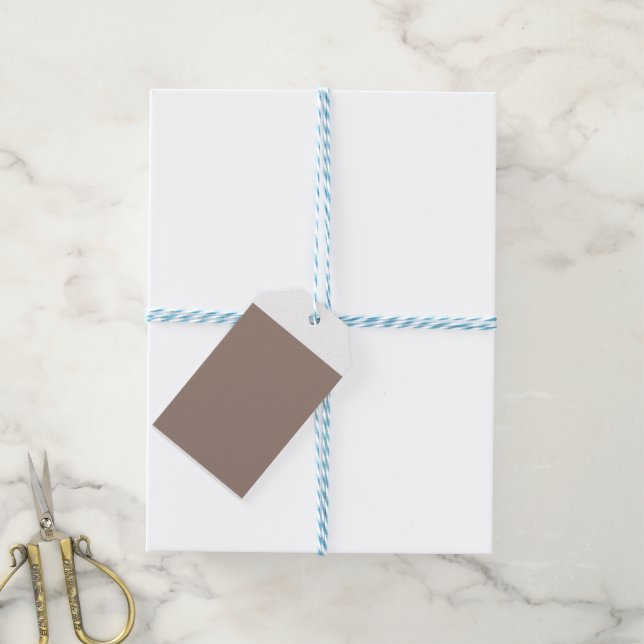 Étiquettes-cadeau un mur marron avec une horloge (Avec de laficelle)