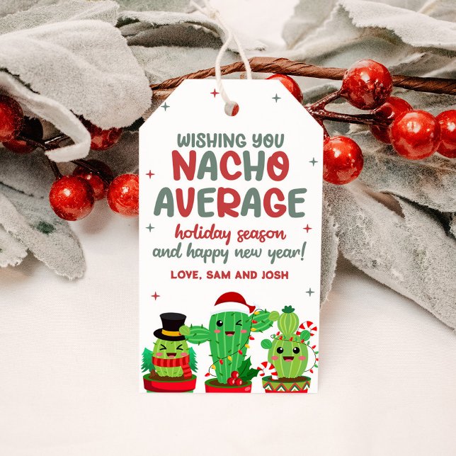 Étiquettes-cadeau Un Noël de Nacho Moyen (Créateur téléchargé)